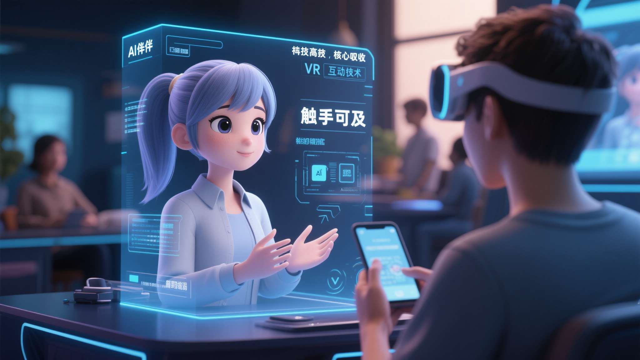 豆包ai画二次元老婆 技术进步是核心推手。 AI伴侣应用、VR互动技术、全息投影等新兴科技,让虚拟角色